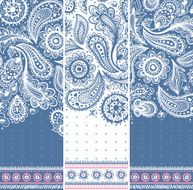 Beautiful vintage ornamental banners N2