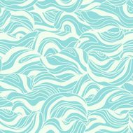 Seamless blue delicate wavy abstract pattern