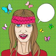 hippie portrait