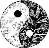 Black and white TAO symbol
