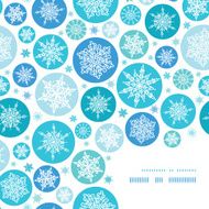 Round Snowflakes Corner Frame Pattern Background