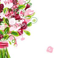 Floral postcard with place for your text N3