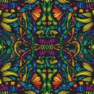 Hand drawn seamless pattern N91