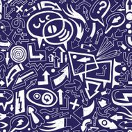 speech bubbles and arrows - seamless vector pattern N2