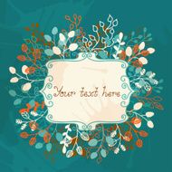 Floral background with frame and a space for text N2