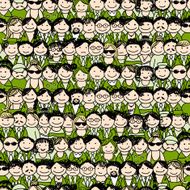 Seamless pattern with people icons for your design N7