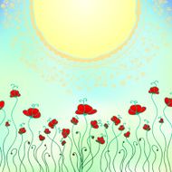 Floral pattern with doodle flowers