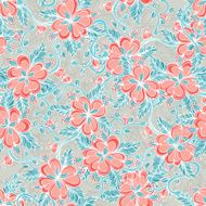 pattern with red flowes