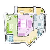 Sketch of design interior apartment hand drawn vector illustration N3