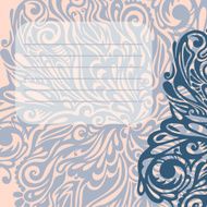 Floral design element vintage style N4