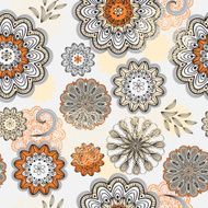 vector seamless abstract doodle floral pattern N2