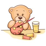teddy bear with easter egg