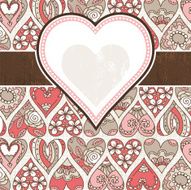 label on background with valentines hearts N2