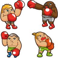 cartoon boxer icon