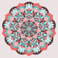 mixed bright colored hand-drawing ornamental abstract background