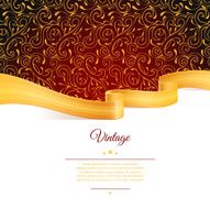 Backgroundd with gold ribbon