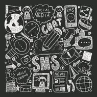 doodle communication background N95