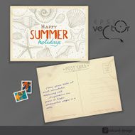 Old Postcard Design Template N10