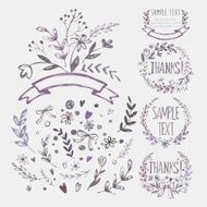 Vintage Sketch Design Elements Vector illustration N2