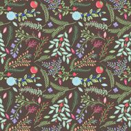 Seamless Tileable Vintage Floral Background Pattern - Vector Illustration N8