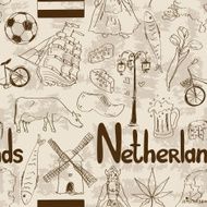 Sketch Netherlands seamless pattern N2