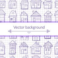 Vector illustration outine houses N2