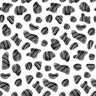 Seamless pattern cow Abstract sketch Vector illustration Background