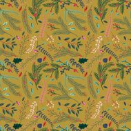 Seamless Tileable Christmas Holiday Floral Background Pattern - Vector Illustration N5