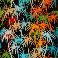 Seamless pattern with silhouettes coconut palm trees N2
