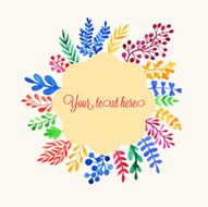 Watercolor floral composition N2