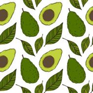 Avocado seamless pattern