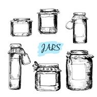 Jars with labels