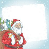 Christmas Santa Claus vintage postcard N4