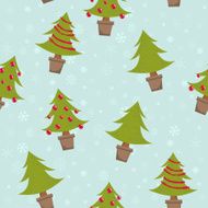 Seamless pattern with Christmas trees N11