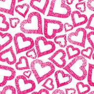 Hearts seamless pattern Love theme background vector