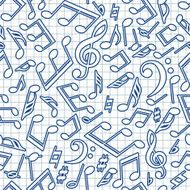 Vector musical pattern with notes N13