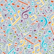 Vector musical pattern with notes N14