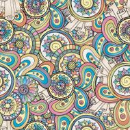 Seamless asian floral background pattern in vector