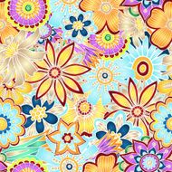 Hand drawn abstract vector floral background N4
