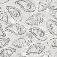 Oysters and basil pattern N2