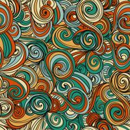 Seamless abstract hand-drawn waves pattern N49