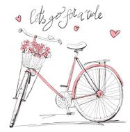 Bicycle with a basket full of flowers N2