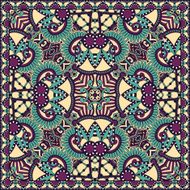 Traditional ornamental floral paisley bandanna N545