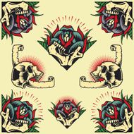 Skull and Rose Frames N2