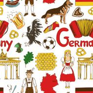 Sketch Germany seamless pattern N2