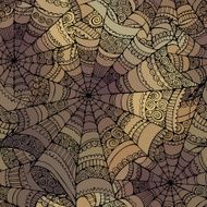 Vector decorative spider web pattern