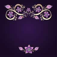 Decorative floral background with flowers N4