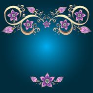 Decorative floral background with flowers N5