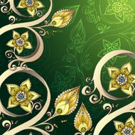 Decorative floral background with flowers N6