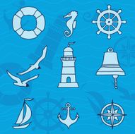 Pattern with nautical elements N3